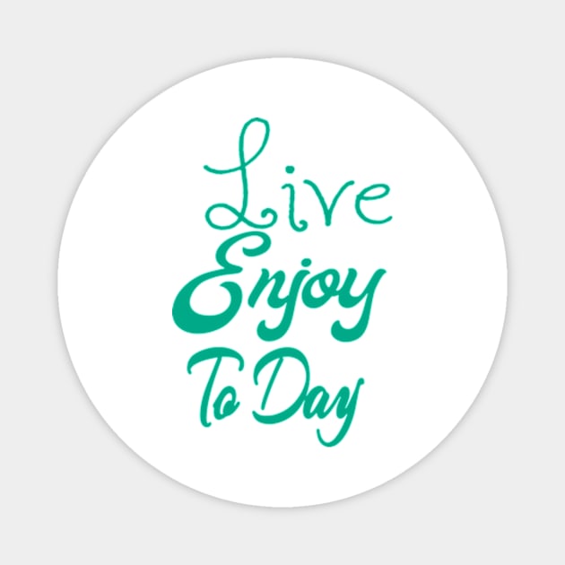 Green Enjoy Magnet by Shop Ovov